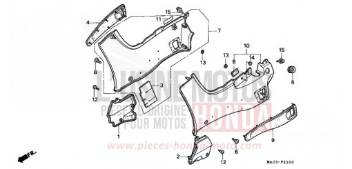 COUVERCLE LATERAL ST1100S de 1995